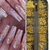 12Grids Moon Star Nails Gold Metallic Nail Sequins Charms 3D Nail Art Tips Decoration  3D Metal Moon Star Sun Bead Rivet Nail Je 1