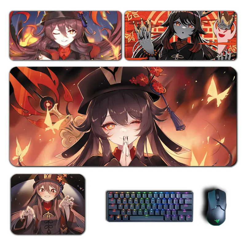 Tao Mouse Pad Genshin Impacto Mousepad Genshin Teclado Almofada hu Tao Estofamento Computador Acessórios de Jogos de Mesa hu