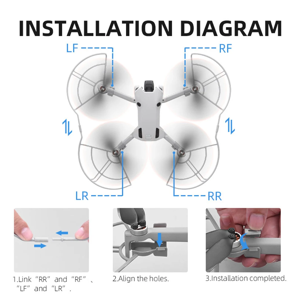 Protection d'hélice DJI Mini 4 Pro - Gris clair, Anti-collision