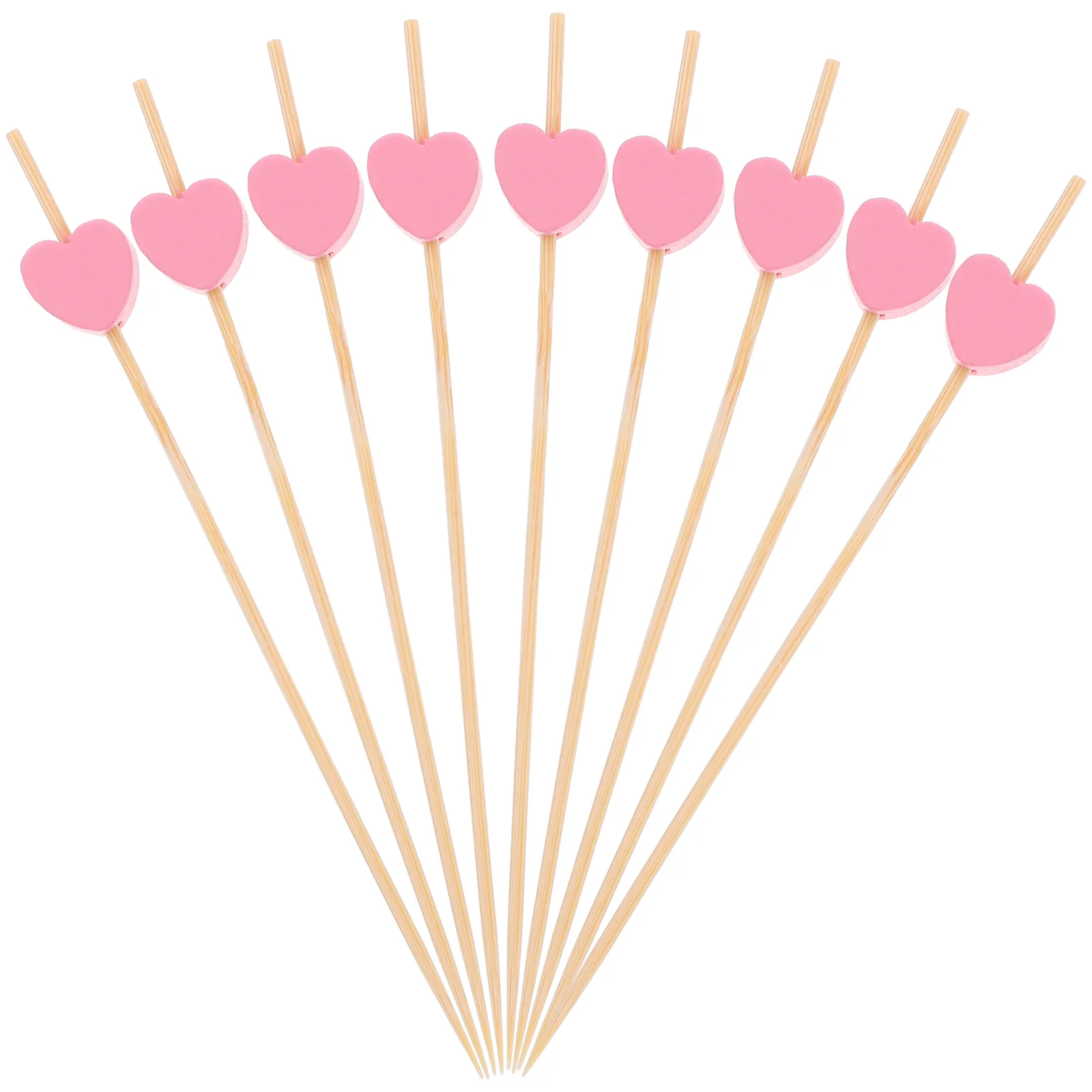

100pcs Cocktail Pick Heart Toothpicks Cocktail Skewers Cocktail Pick Party Toothpicks