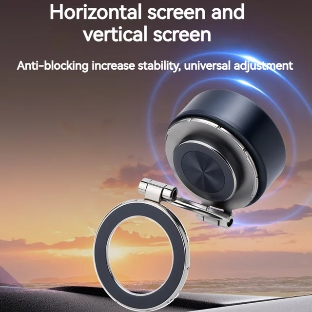 Electric Vacuum Magnetic Car Phone Holder 360 Rotation Suction Cup Car Mirro Gym Bath Shower for Iphone 16 15 14 13 12 11Pro Max 2