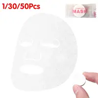 30/50pcs Disposable Compressed Facial Mask Portable Mask Masks Travel Skin Cotton Non-woven Paper Face Care Wrapped 2