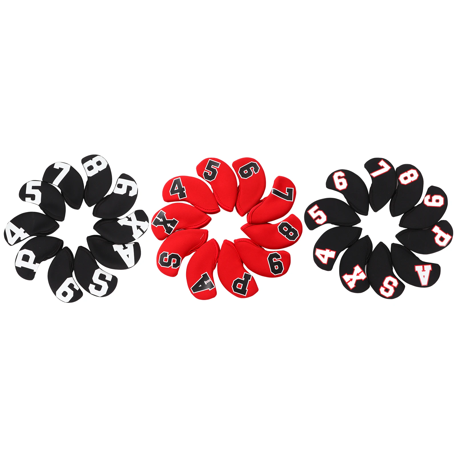 10Pcs/Set Number Golf Iron Head Cover Set Neoprene Golf Club Iron Protective Headcover