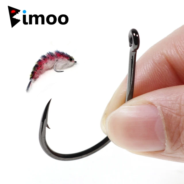 Bimoo 30PCS Fly Tying Hooks for Finesse Game Changer Trailer and