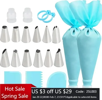 Reusable Silicone Piping Bag Set 1