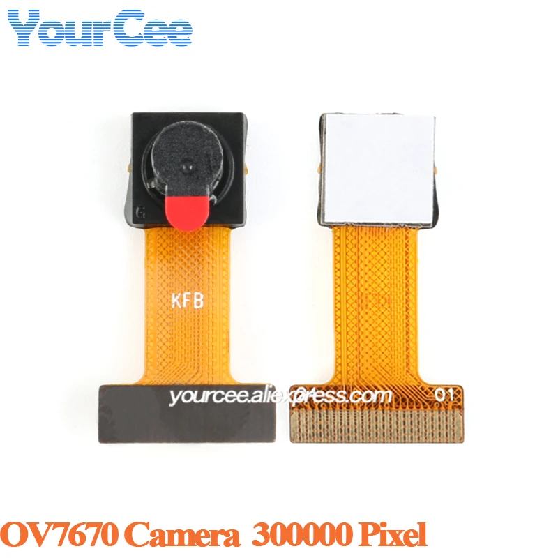 Deux modules caméra pour drone OV2640 et GC2640 côte à côte, avec câble ruban.