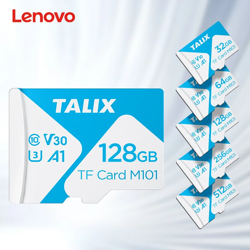 레노버 TALIX 마이크로 SD 카드 32GB-512GB V30 U3 A1 Class10 고속 TF 카드 (감시 카메라 및 스마트 기기, DJI 드론용)