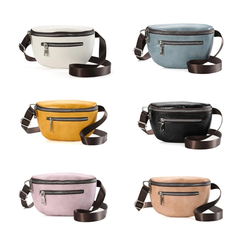 

Fashion Crossbody Bag for Women Waist Bag Shoulder Bag Large Capacity Casual Chest Bag Half Moon Belt Bag Purse