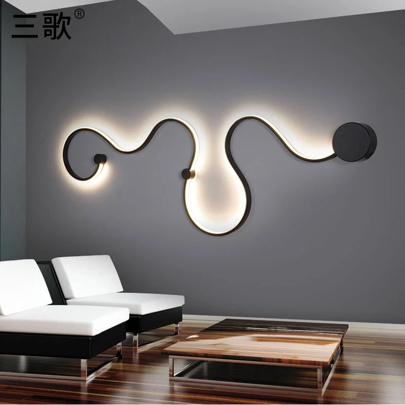 

Simple arc living room, bedroom, bedside study, decorative lighting, porch, corridor, LED wall lamp, hotel front desk wall lamp,