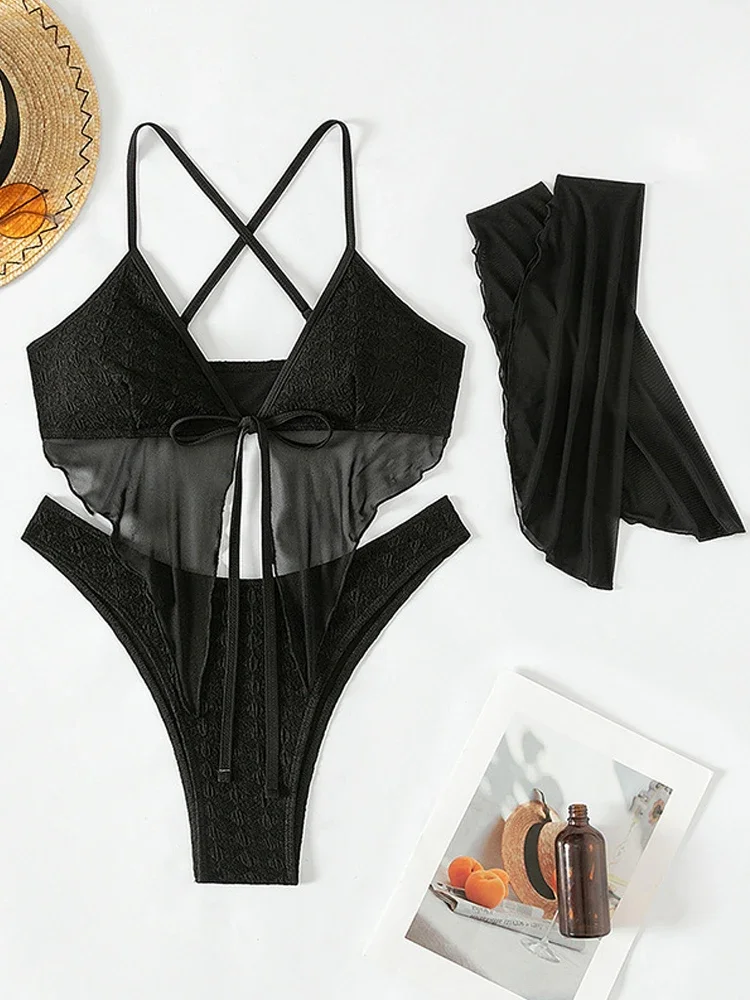 Рисунок 4 - 2024 черный комплект бикини с длинным