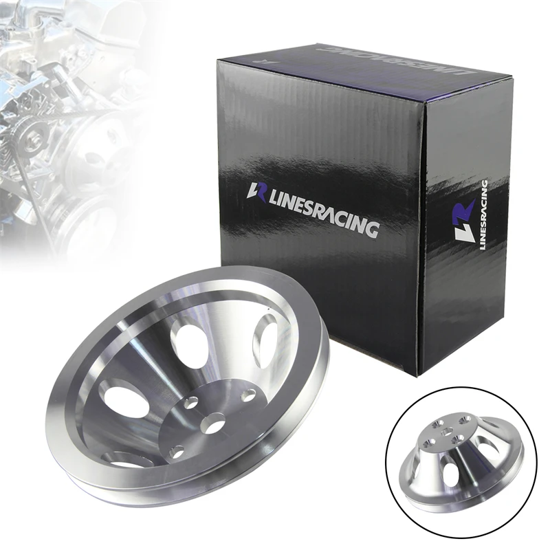 Fit for Small Block Chevy Aluminum Water Pump Pulley 1 Groove LWP Long Water Pump Fit For Small Block Chevy 327 305 350
