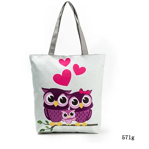Fashion Trend New Handbag Cute Owl Graphic Printed Shoulder Bag Female Casual Harajuku Tote High Capacity Practical Shopping Bag 