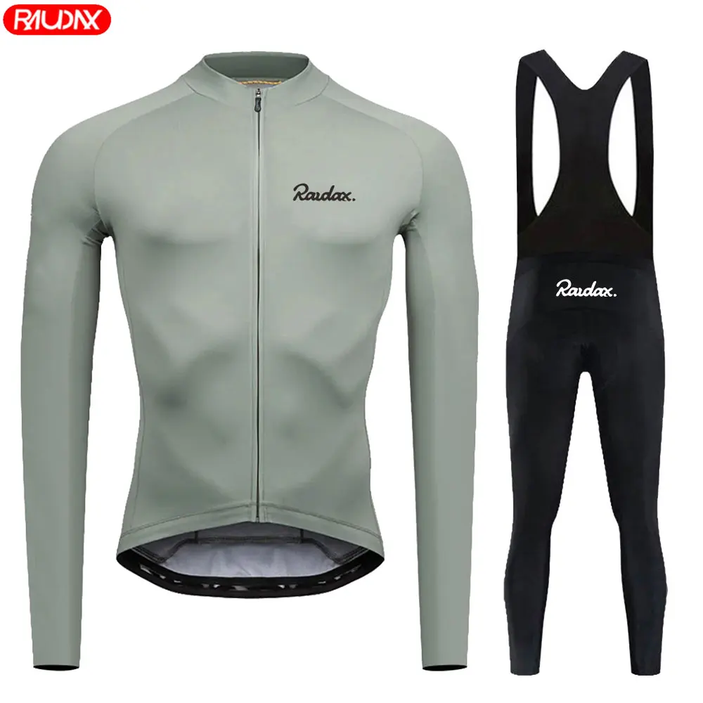 Men's Long-Sleeve Cycling Jersey Set - Breathable Road & Mountain Bike Apparel