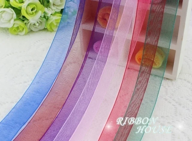 Wholesale Dark Red Organza Ribbon 49 yards fabric Red Ribbons color Organza  ribbon 45 Meters Ribbon Christmas Party Gift Wrapping