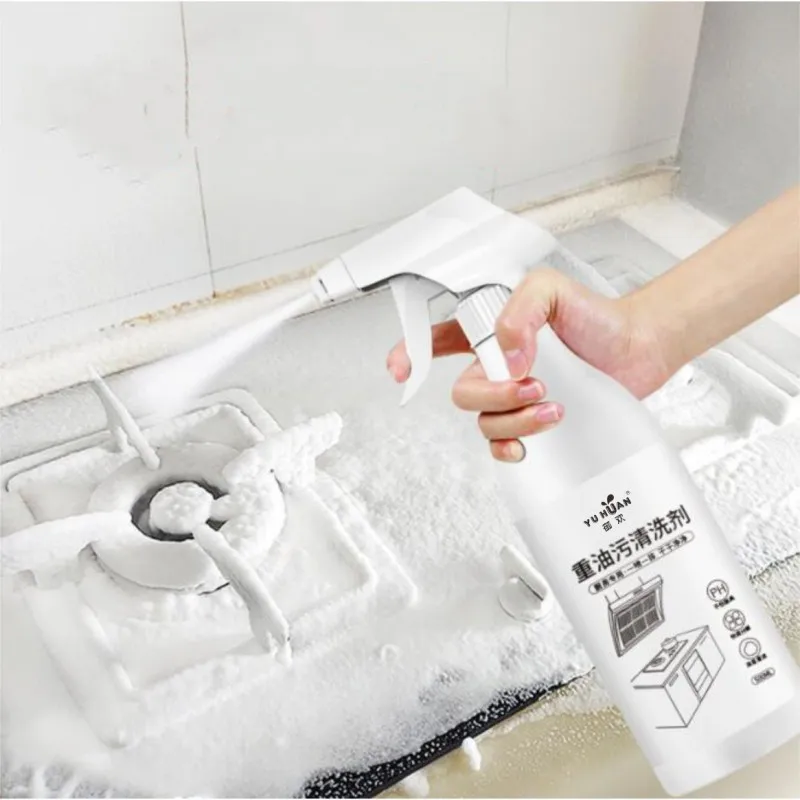 500ml Kitchen Grease Foam Cleaner Stain Remover Multi Purpose Dirt Oil Cleaning Bubble Spray For