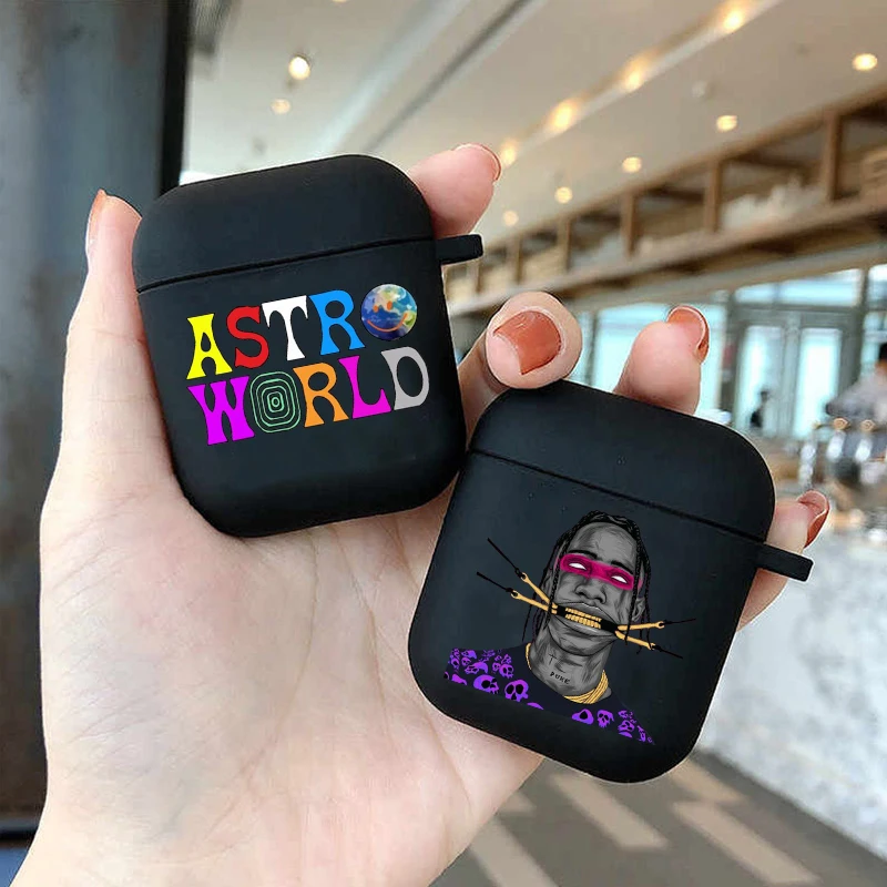 Fashion Rapper Travis Scott Astrowworld Custodia Per Airpods 1 2 3 Pro 2 Custodia Wireless Per Auricolari Bluetooth In Silicone Di Lusso Nero