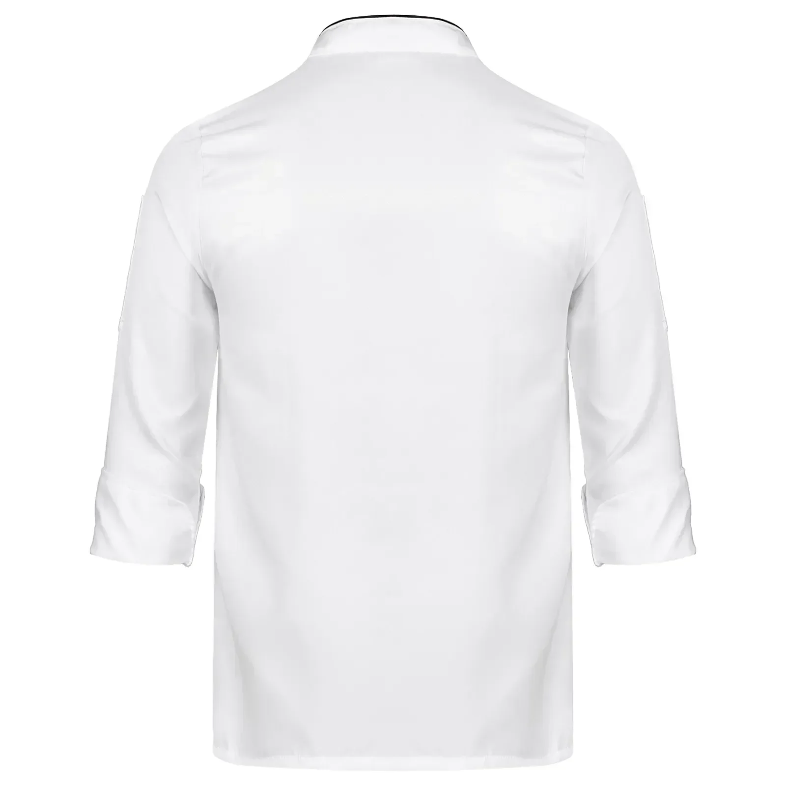 

Bakery Restaurant Coat Women Uniform Hotel Chef Sleeve Short Jacket Kitchen Canteen Men Unisex Work Double-breasted Long