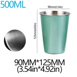 Stainless Steel Tumbler for Home, Office, and Bar - Versatile Drinkware for Coffee, Tea, or Beer (Green 500ml)