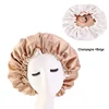 Reversible Satin Hair Caps Bonnets Double Layer Adjust Headwear Curly Hair Cover Hat For Sleeping Women Styling Accessories 1