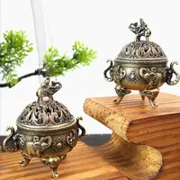 Elephant Lucky Incense Burner Metal Lotus Incense Burner Bowl Incense Holder With Handle Yoga Meditation Home Decor AncientStyle - Image 5