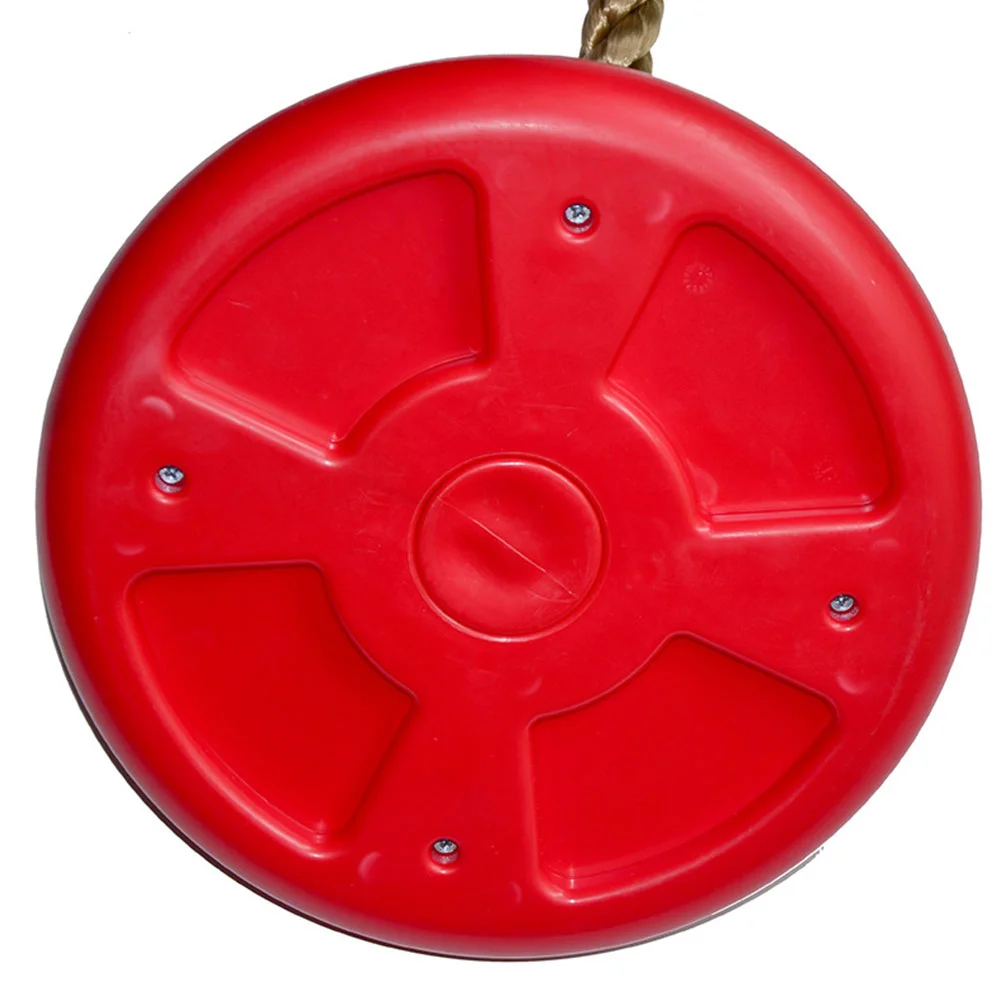 Kid Swing Toy Kid Indoor Outdoor Recreation Swing Large Round Disk Swing for Girl Boy (Red) Kid Toy Swing 3