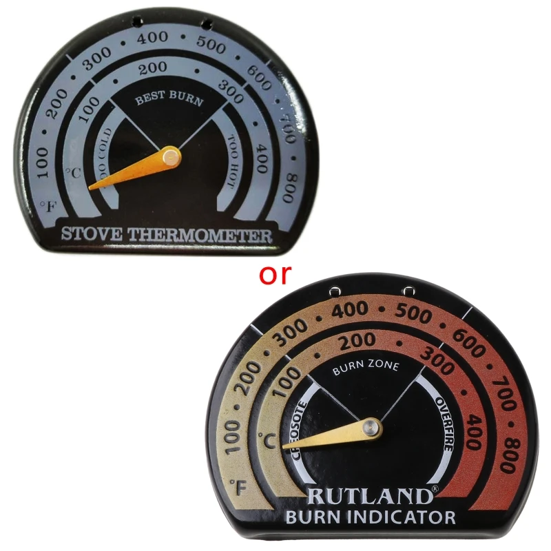 

Magnetic Wood Fireplace Fan Stove Thermometer with Probe Household Barbecue Tool L9BE