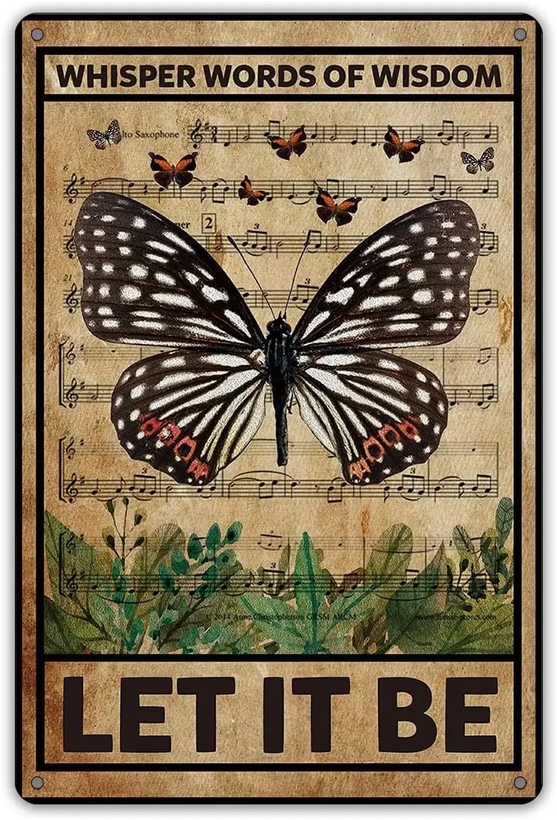 1p, targa in metallo ORIMAMI, decorazione da parete retrò Beatles, la