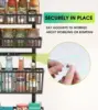9-Tier Over The Door Pantry Organizer, Pantry Storage and Organization, Black Metal Hanging Spice Rack Seasoning Shelves Door, W 6