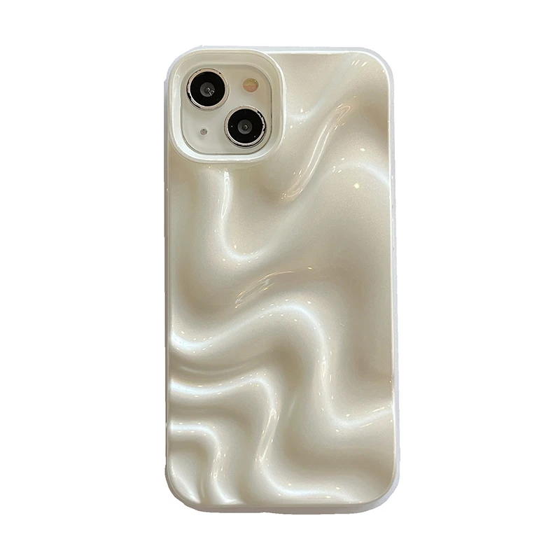 Elegant Wine Red 3D Water Ripples Phone Case - Soft Silicone Back Cover
