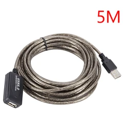 High - Speed USB 2.0 Active Repeater Extension Cable - Male to Female Extension Cord for Computers and Devices (5m)