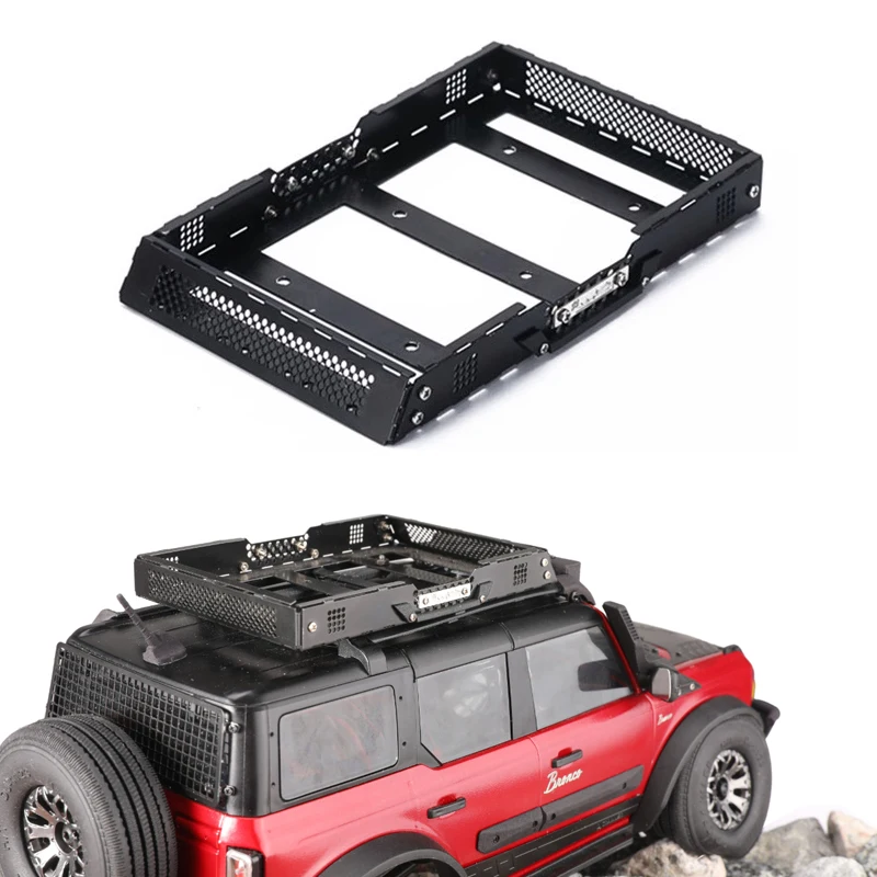 Traxis Rack CGRC-TRX4M-Metal-Stereo-Roof-Rack-Luggage-Shelf-for-1-18-RC-Crawler-Car ...
