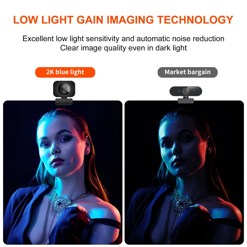 Web Camera Full HD USB 2K Autofocus With Microphone For PC Computer Mac Laptop
