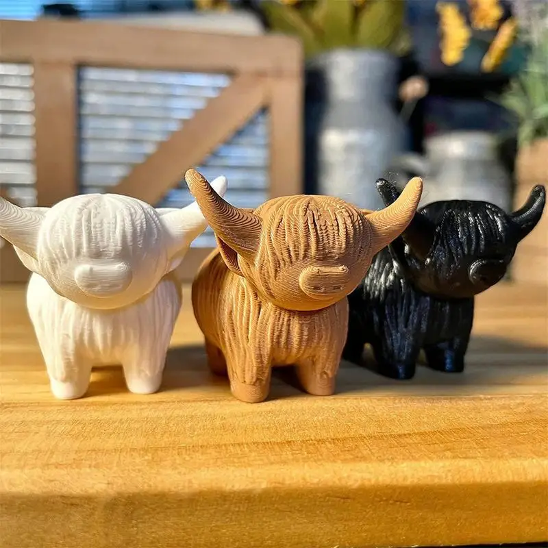 

Симпатичная мини фигурка коровы Highland, Забавный декор для коровы Highland, милые подарки для коровы Highland, орнамент для коровы Highland, подарки для коровы Highland