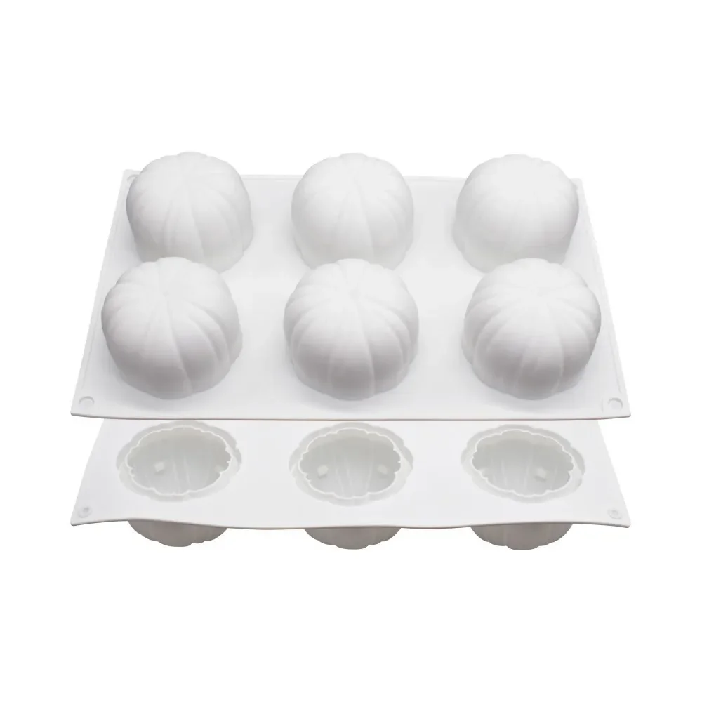 6 Cavity Igloo Silicone Cake Mold Creative Modeling Ice Cream Chiffon Mold Kitchen Bakery Baking Antidust Resistant Accessories