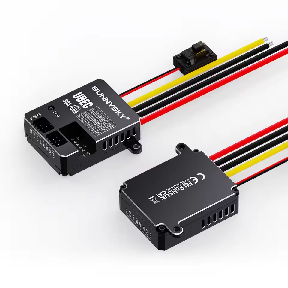 SUNNYSKY 30A HV UBEC 3-18S 9-80V Input Adjustable 5.2/6/7.4/8.4/9/12V Output /8 Parallel Outputs/aluminum Case For RC Model thumbnail 2