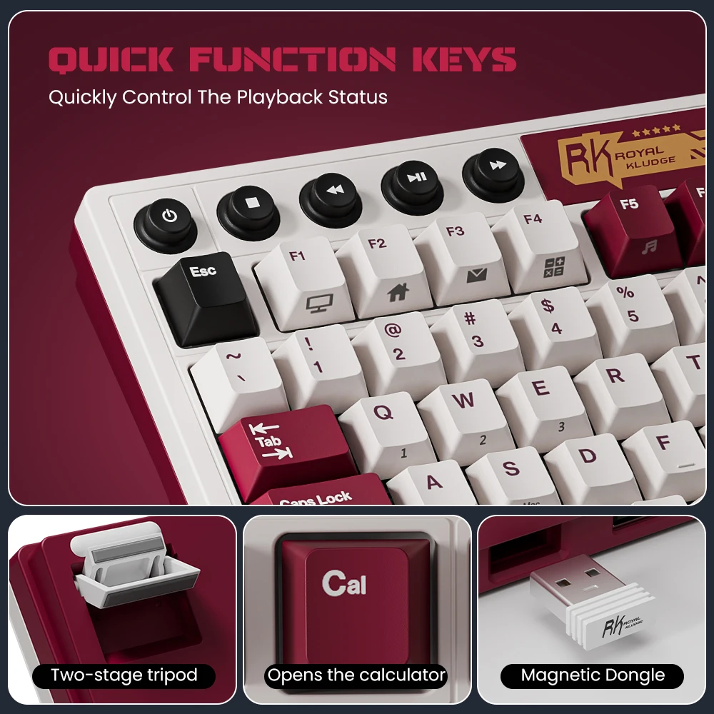 【未使用】RK  KLUDGE M87 ワイヤレスゲーミングキーボード Amazon | RK ROYAL KLUDGE M87 ワイヤレスゲーミングキーボード