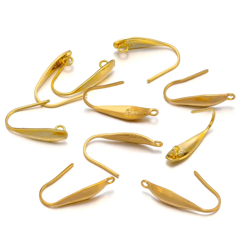 50 Stück Edelstahl-Ohrhaken Großhandel Gold Ohrringe Erkenntnisse für DIY Ohrring Schmuckherstellung Komponenten