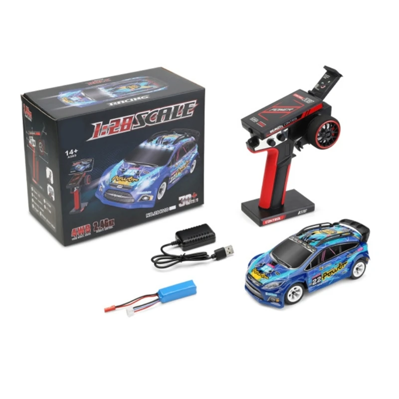 

2.4Ghz 4WD 1/28 Remote Control Drift Car Children Toys Novelty Fun Flashing LED High Speed Racing Vehicle Model for Teenager Boy