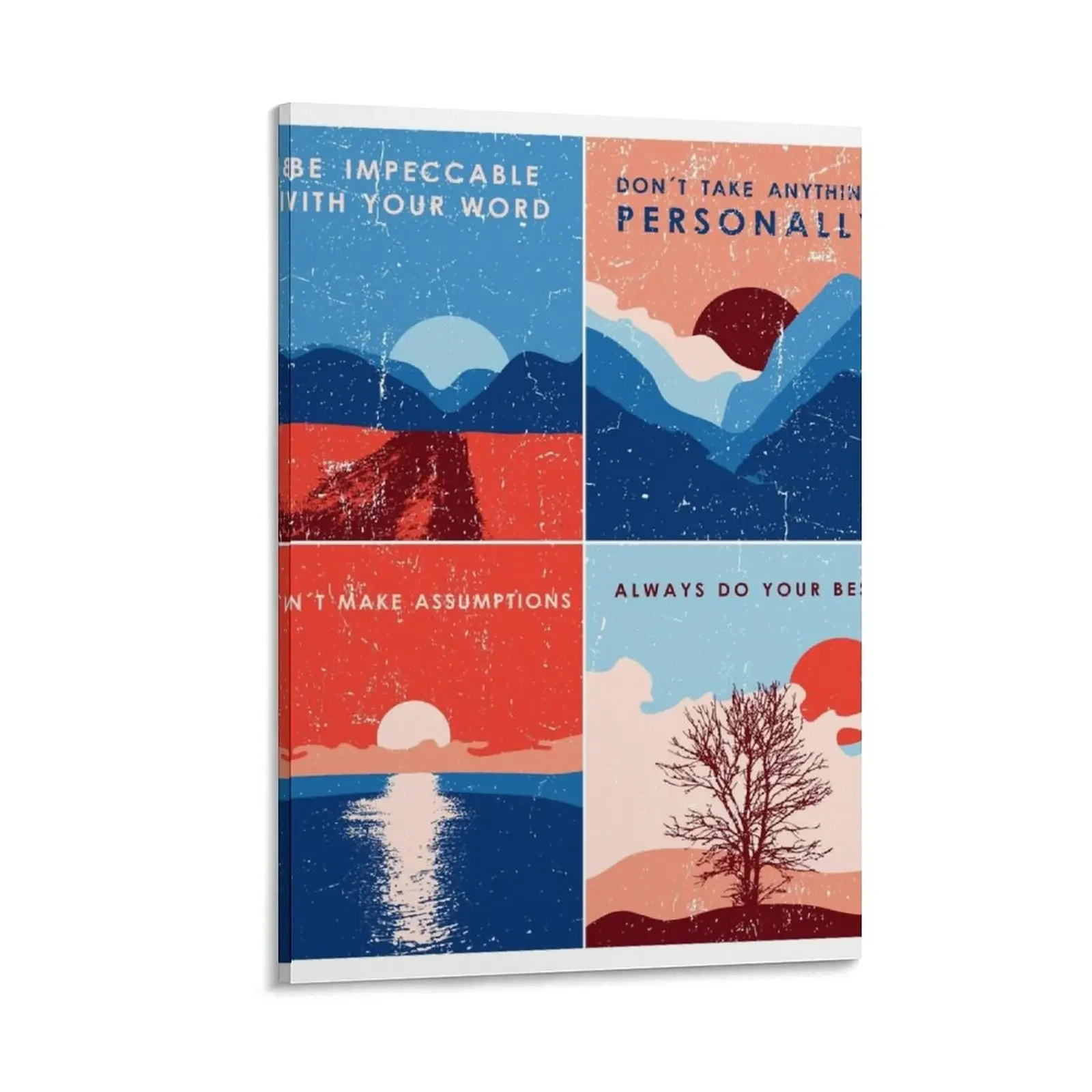 

The Four Agreements by Don Miguel Ruiz Canvas Painting decor Wall posters Posters on the wall
