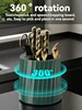Rotation Knife Holder Stand Multifunctional Rotating Knives Stand Removable Chopsticks Cutlery Utensil Storage Tank Kitchen Tool 3