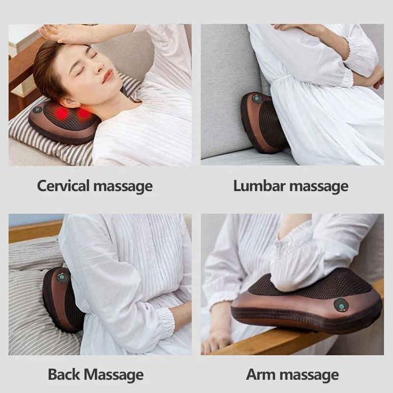 NURSAL Neck Shoulder Massager Pillow for pain relief, Shiatsu Deep Tis –  NineCentral - Europe