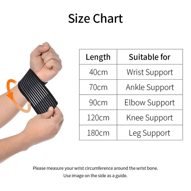 1PC 40~180cm High Elasticity Compression Bandage Sports Kinesiology Tape for Ankle Wrist Knee Calf Thigh Wraps Support Protector 4