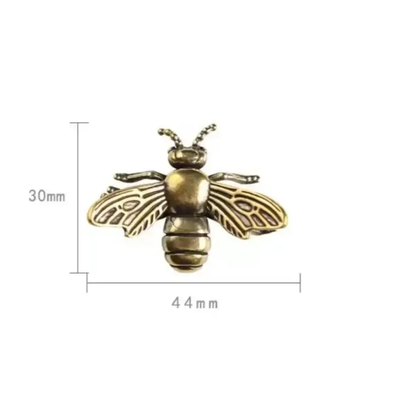 Solid Brass Insect Honeybee Figurines Miniatures Tea Pet Funny Beetle Crafts Collection Desktop Small Ornaments Home Decorations
