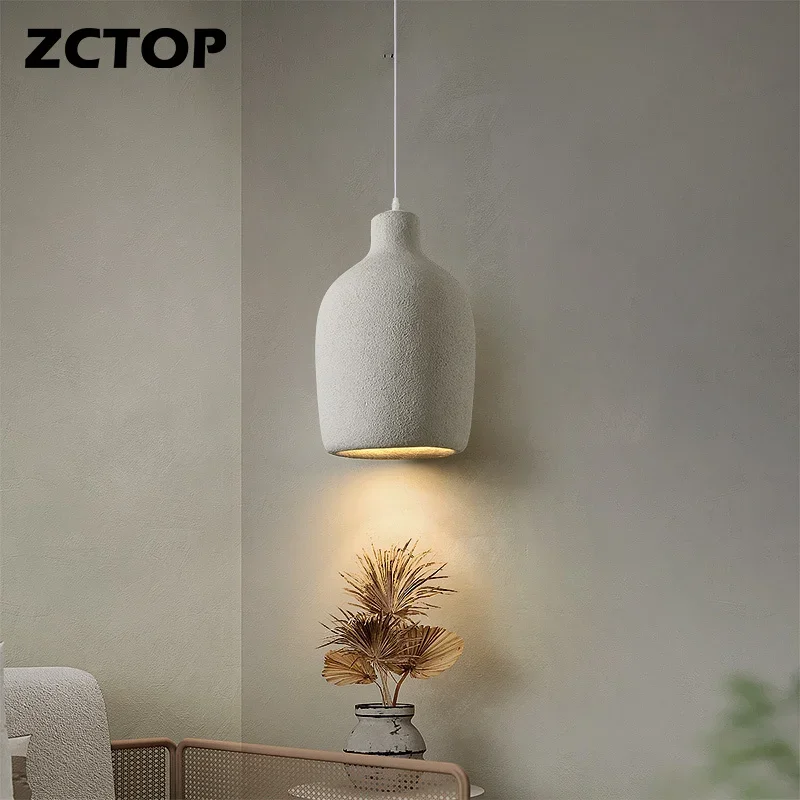 

New Wabi Sabi Style Led Chandeliers Lustre Dining Room Minimalism Lamp Home Decor Light Bar Loft Pendant Light Fixtures E27 Bulb