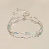 Bracelet en alliage de zinc, bracelet fleur en zircon étincelant, bracelet fait main en alliage pour usage quotidien, accessoire de mode pour soirée