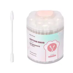 100Pcs/set Eyelash Glue Removing Cotton Swabs Nose Lipstik Ear Cleaning Care Ear Pick Cleaner Cotton Buds Tip Makeup Tool