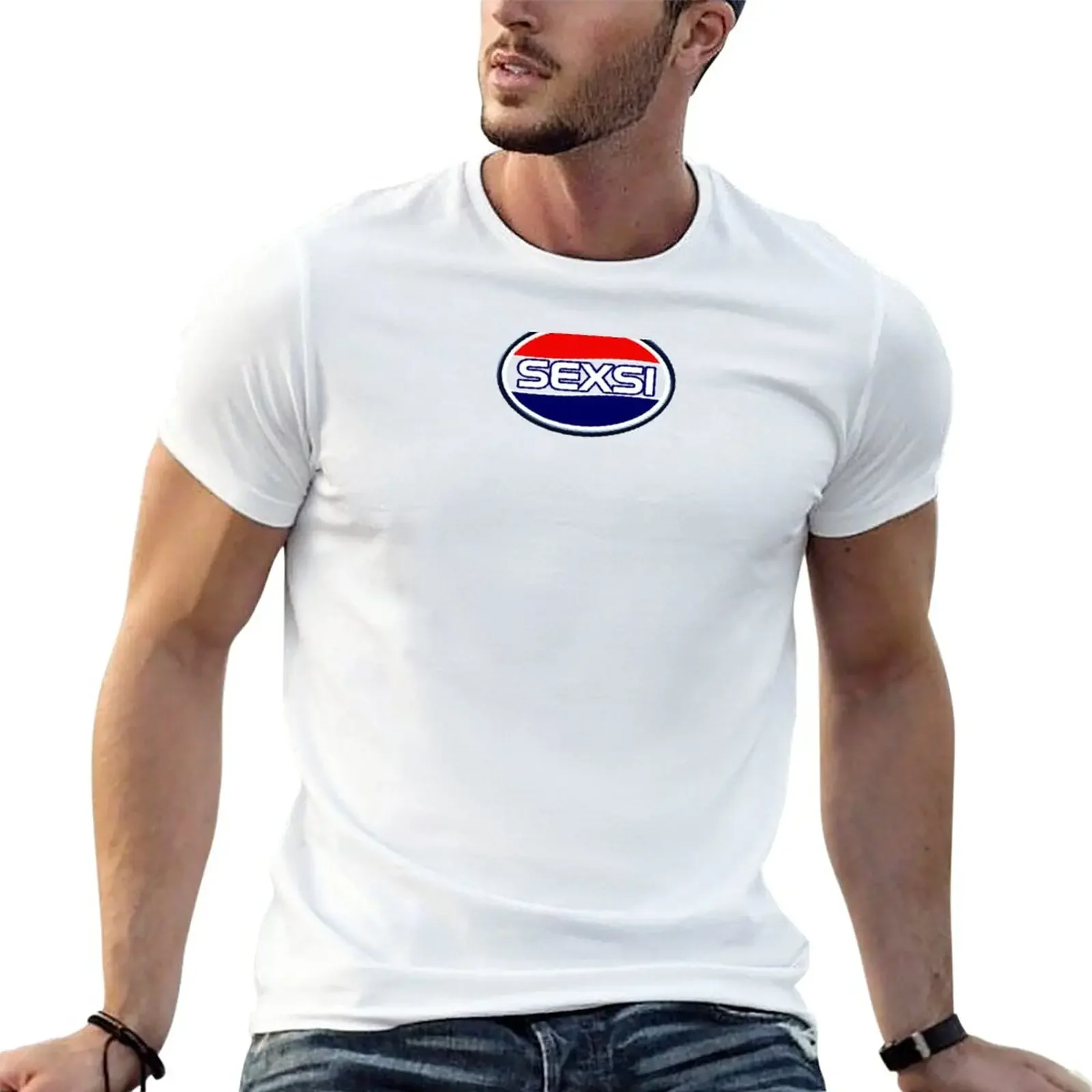 

SEXSI T-Shirt vintage summer tops t shirts for men