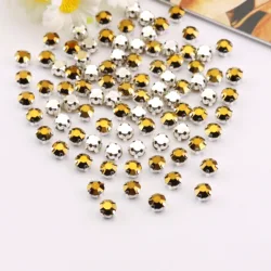 Vibrant Silver Claw Glass Crystal Rhinestone Beads for DIY and Fashion Crafting (A27 Gold)