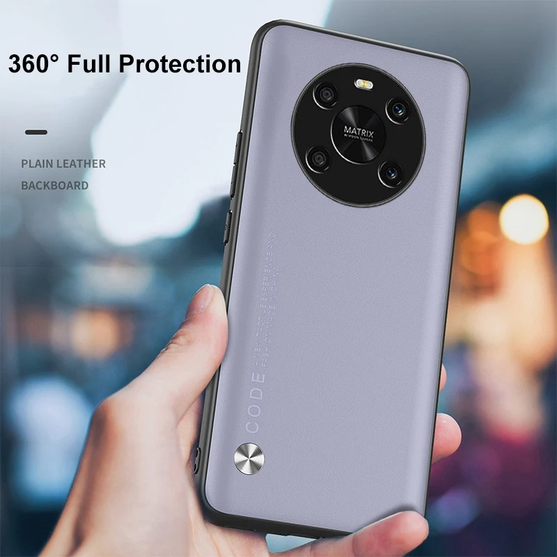 Luxury PU Leather Matte Phone Case with Full Protection