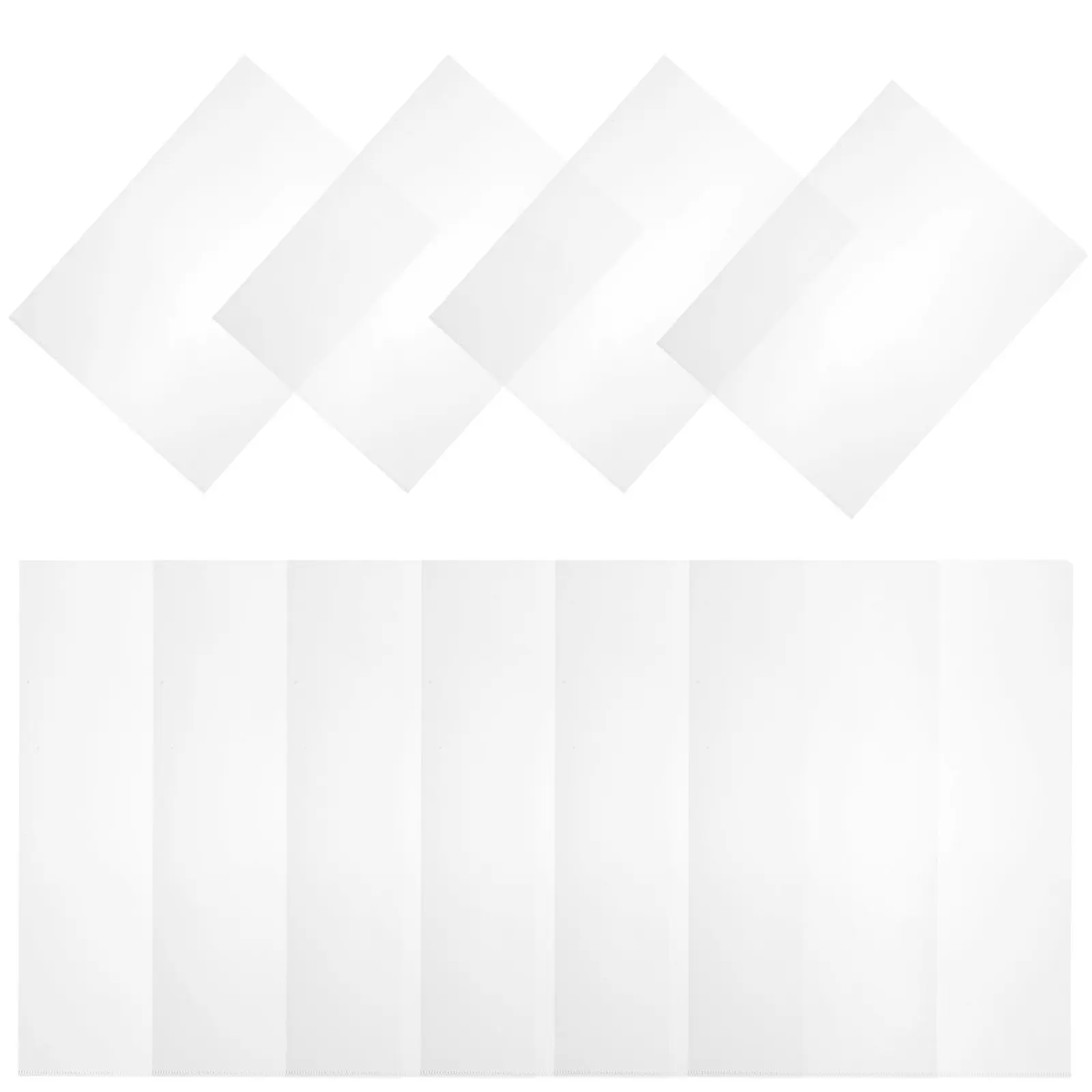 24Pcs 투명 PP 플라스틱 파일 폴더 시험지 파일용 투명 문서 정리함 사무실 연구 명함 홀더